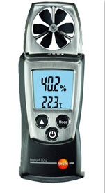 Vane Anemometer with humidity and air thermometer "Testo" 410-2